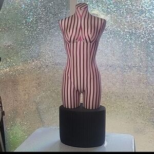 RARE VS Silk/Satin Black Mannequin Ottoman Stand Cusion Seat Riser Display Prop